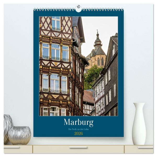 Produktbild: Marburg - Die Perle an der Lahn (hochwertiger Premium Wandkalender 2026 DIN A2 hoch), Kunstdruck in Hochglanz