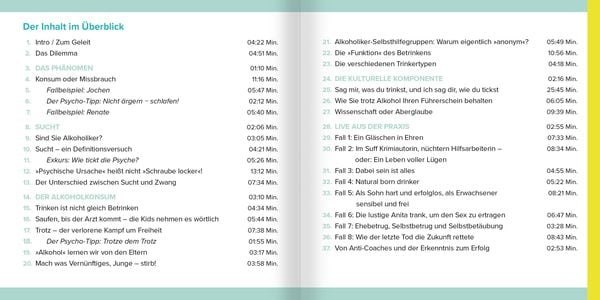 Produktbild: Die Sache mit dem Alkohol. H&ouml;rbuch mit Audio-Coaching