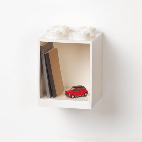 Produktbild: LEGO&reg; B&uuml;cherregal 4 Noppen Wei&szlig;