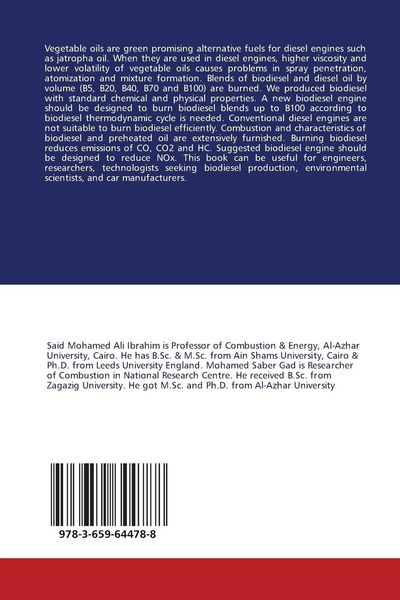 Produktbild: Combustion and Emission Characteristics of Biodiesel in Diesel Engines