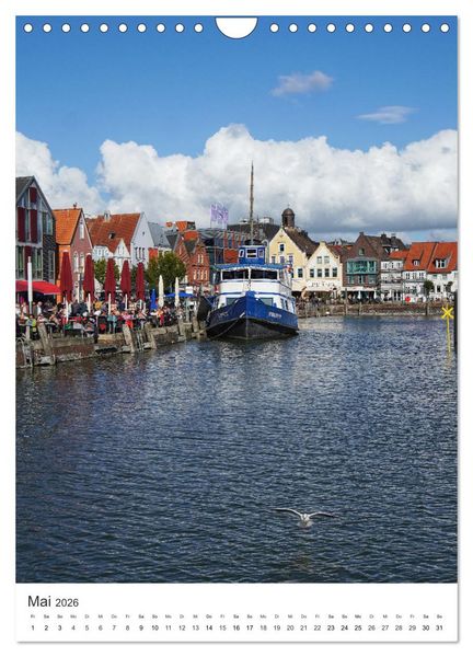 Produktbild: Husum - graue Stadt am Meer (Wandkalender 2026 DIN A4 hoch), CALVENDO Monatskalender