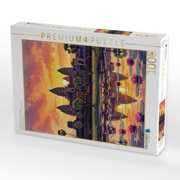 Produktbild: CALVENDO Puzzle Angkor Wat - Tempel im Dschungel | 1000 Teile Lege-Gr&ouml;&szlig;e 64x48cm Foto-Puzzle f&uuml;r gl&uuml;ckliche Stunden