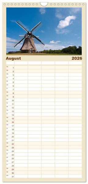 Produktbild: Familienplaner 2026 - Ameland mit 5 Spalten (Wandkalender, 21 x 45 cm) CALVENDO