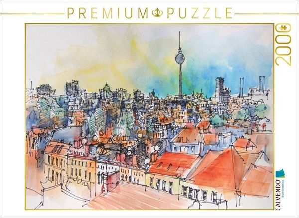 "CALVENDO Puzzle Blick vom ""Klunkerkranich"" auf Berlin | 2000 Teile Lege-Größe 90 × 67 cm Foto-Puzzle für glückliche Stunden"