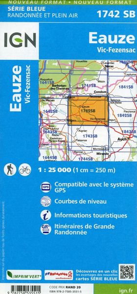 Produktbild: Eauze Vic Fezensac 1:25 000