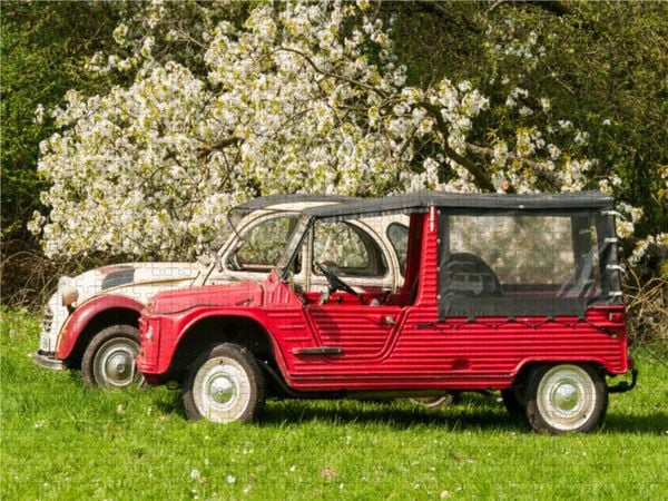 Produktbild: CALVENDO Puzzle Zweizylinder Treffen unter dem Kirschbaum | 1000 Teile Lege-Gr&ouml;&szlig;e 64x48cm Foto-Puzzle f&uuml;r gl&uuml;ckliche Stunden