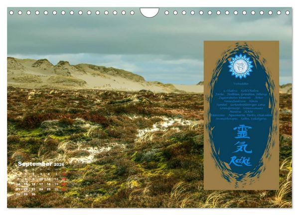 Produktbild: REIKI - Chakrameditation (Wandkalender 2026 DIN A4 quer), CALVENDO Monatskalender