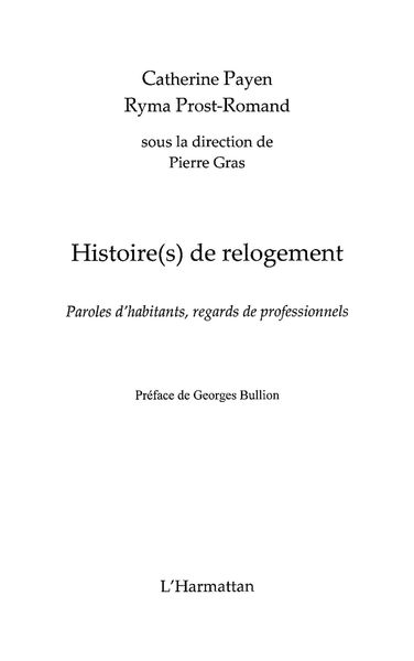 Produktbild: Histoire(s) de relogement