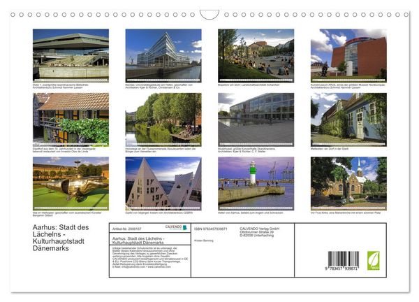 Produktbild: Aarhus: Stadt des L&auml;chelns - Kulturhauptstadt D&auml;nemarks (Wandkalender 2026 DIN A3 quer), CALVENDO Monatskalender