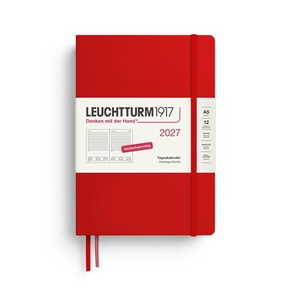 Produktbild: Tageskalender Medium (A5) 2027, Cherry, Deutsch