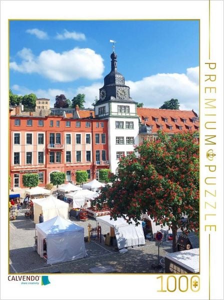 CALVENDO Puzzle Rudolstadt, Blick auf den Marktplatz | 1000 Teile Lege-Größe 64x48cm Foto-Puzzle für glückliche Stunden