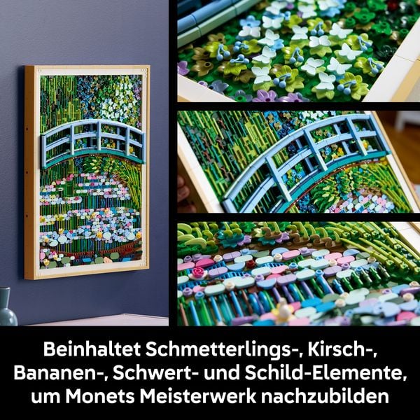 Produktbild: LEGO Art 31220 Claude Monet &ndash; Br&uuml;cke &uuml;ber einen Seerosenteich, Wandkunst