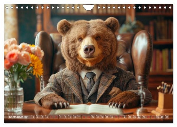 Produktbild: B&auml;ren im B&uuml;ro (Wandkalender 2026 DIN A4 quer), CALVENDO Monatskalender
