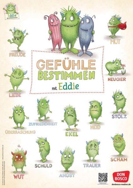 Produktbild: Das gro&szlig;e Gef&uuml;hle-Bestimmungsposter mit Eddie, dem Gef&uuml;hlemonster