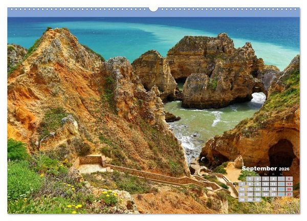 Produktbild: Portugals Traumk&uuml;ste Algarve (hochwertiger Premium Wandkalender 2026 DIN A2 quer), Kunstdruck in Hochglanz