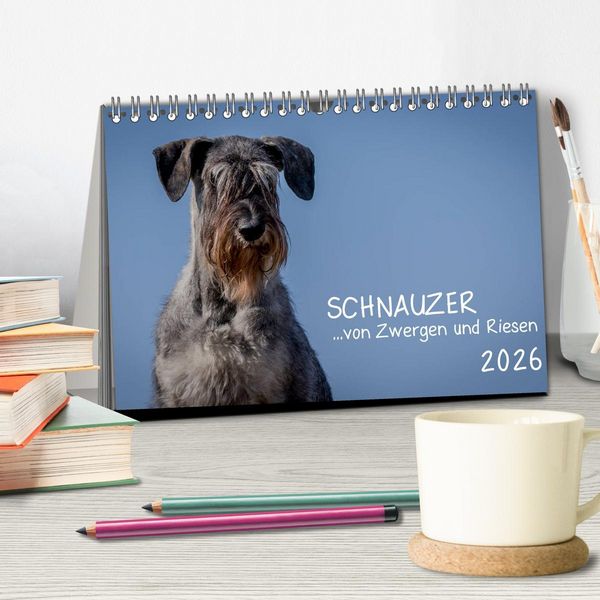 Produktbild: Schnauzer... von Zwergen und Riesen 2026 (Tischkalender 2026 DIN A5 quer), CALVENDO Monatskalender