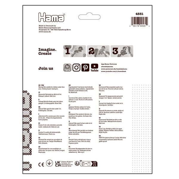 Produktbild: Hama Stiftplatten Quadrat gro&szlig; 4 St&uuml;ck Blister