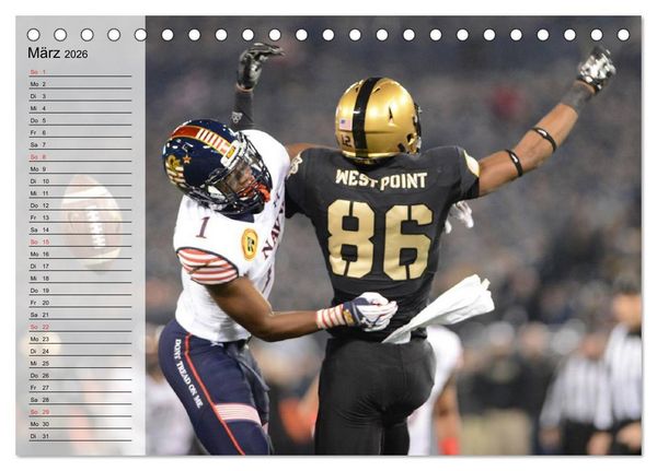 Produktbild: Sport. American Football (Tischkalender 2026 DIN A5 quer), CALVENDO Monatskalender