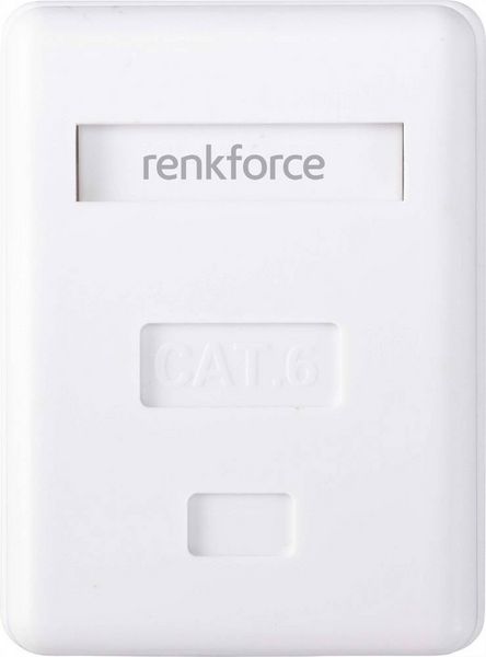 Produktbild: Renkforce Netzwerkadapter Aufputz CAT 6 1 Port Wei&szlig;