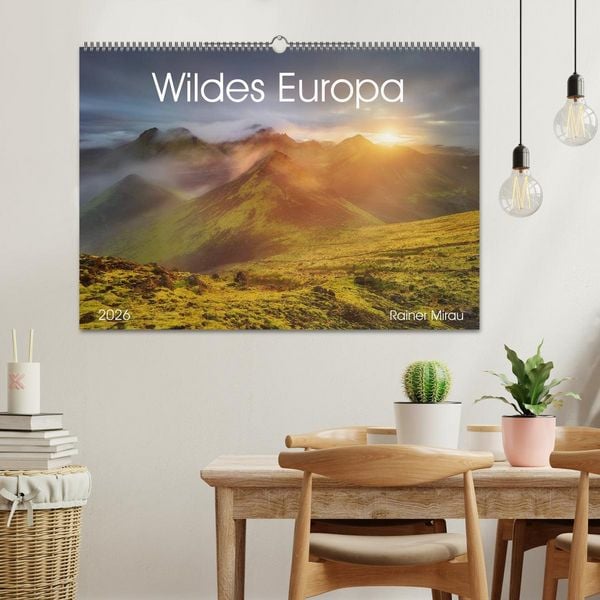 Produktbild: Wildes Europa 2026 (Wandkalender 2026 DIN A2 quer), CALVENDO Monatskalender