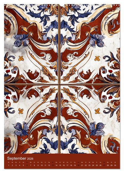 Produktbild: Portugiesischer Fliesen - Azulejos f&uuml;r Fliesenleger, Kunst- und Portugal-Liebhaber (hochwertiger Premium Wandkalender 2026 DIN A2 hoch), Kunstdruck in Hochglanz
