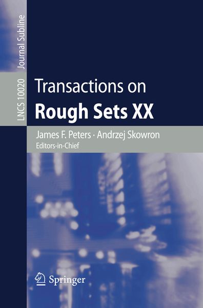 Produktbild: Transactions on Rough Sets XX