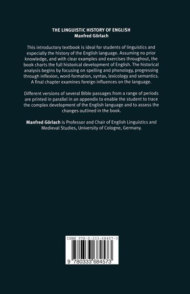 Produktbild: The Linguistic History of English