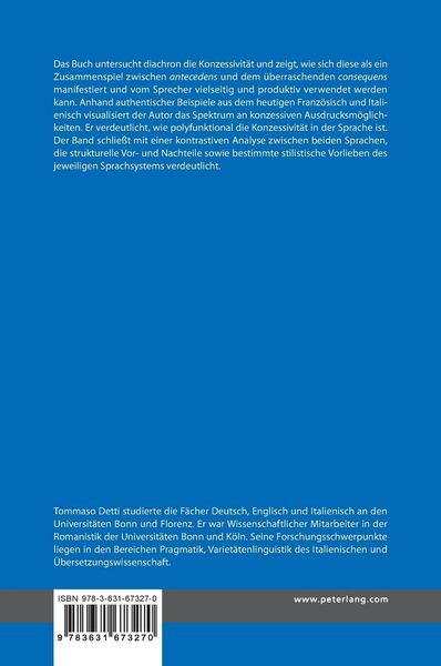 Produktbild: Der Ausdruck der Konzessivit&auml;t im heutigen Franz&ouml;sisch und Italienisch