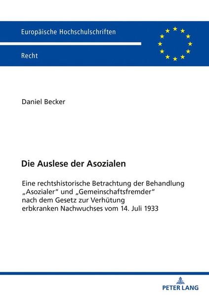 Produktbild: Die Auslese der Asozialen