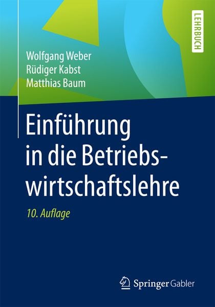 Produktbild: Einf&uuml;hrung in die Betriebswirtschaftslehre