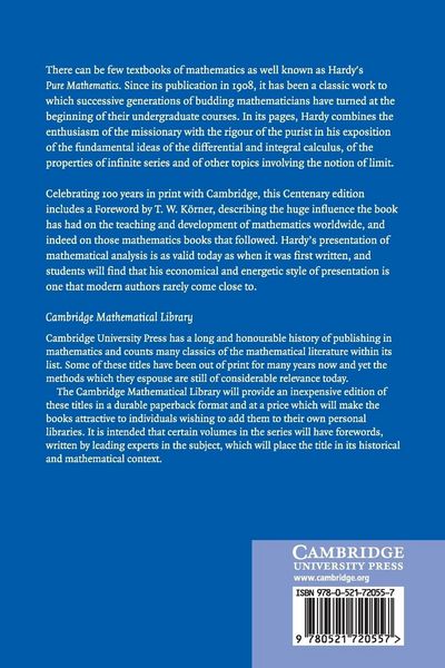 Produktbild: A Course of Pure Mathematics