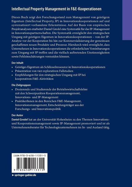Produktbild: Intellectual Property Management in F&E-Kooperationen