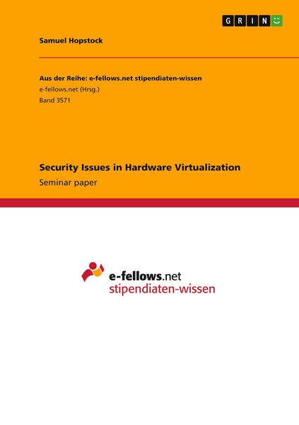 Produktbild: Security Issues in Hardware Virtualization