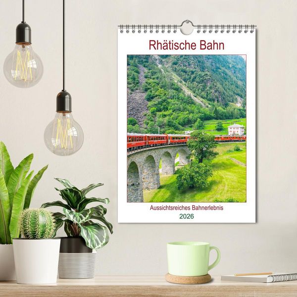 Produktbild: Rh&auml;tische Bahn - aussichtsreiches Bahnerlebnis (Wandkalender 2026 DIN A4 hoch), CALVENDO Monatskalender