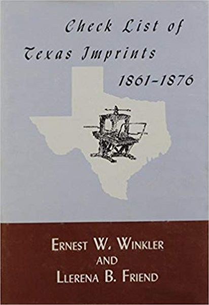 Produktbild: Check List of Texas Imprints, 1861-1876