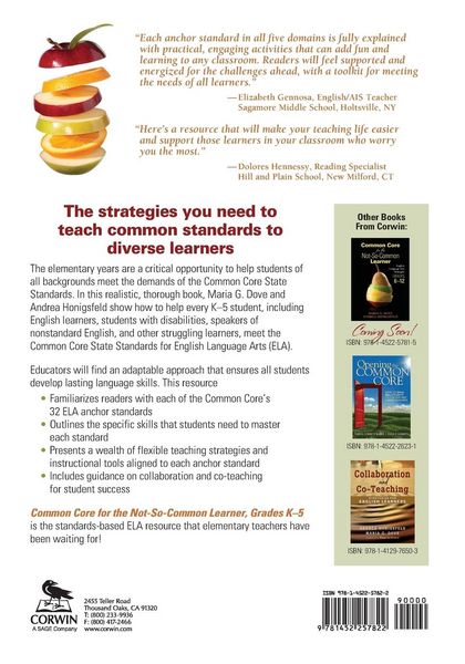 Produktbild: Common Core for the Not-So-Common Learner, Grades K-5