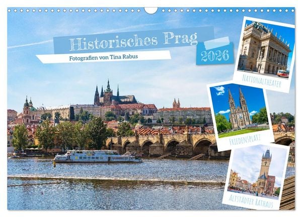 Historisches Prag (Wandkalender 2026 DIN A3 quer), CALVENDO Monatskalender
