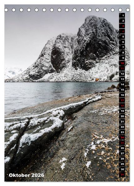 Produktbild: Lofoten. Poetische Landschaften (Tischkalender 2026 DIN A5 hoch), CALVENDO Monatskalender