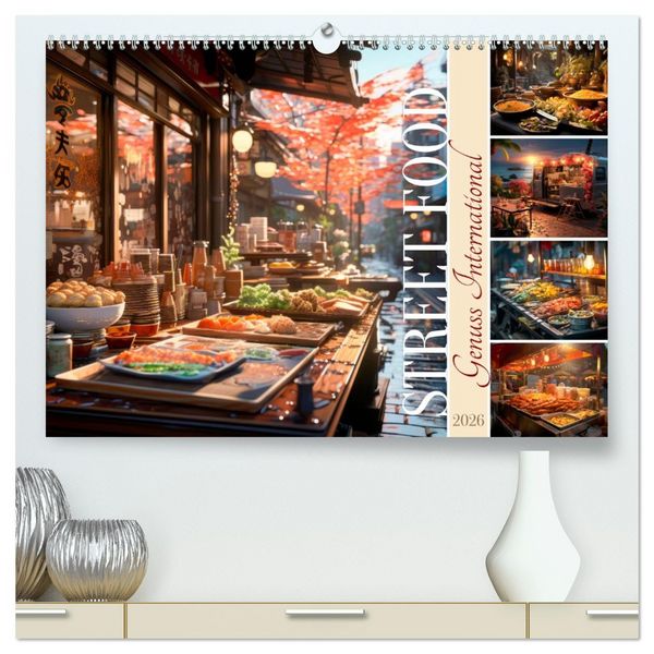 Produktbild: STREET FOOD Genuss International (hochwertiger Premium Wandkalender 2026 DIN A2 quer), Kunstdruck in Hochglanz