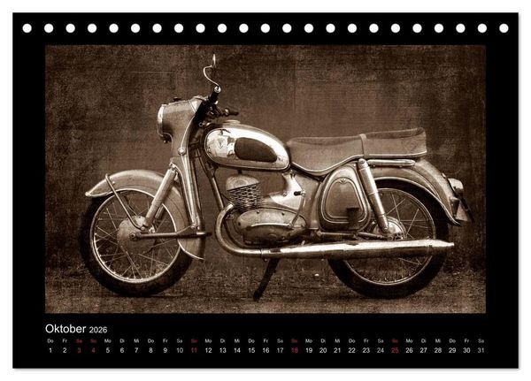 Produktbild: Motorrad Oldtimer (Tischkalender 2026 DIN A5 quer), CALVENDO Monatskalender