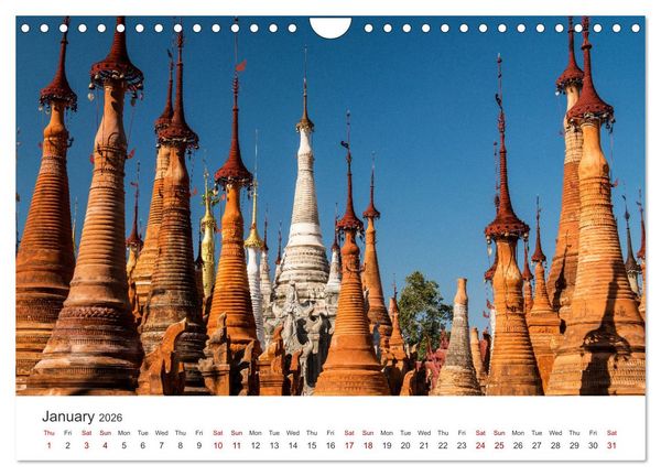 Produktbild: Life in Myanmar, Burma (Wall Calendar 2026 DIN A4 landscape), CALVENDO 12 Month Wall Calendar