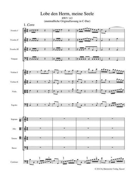 Produktbild: Bach, J: Lobe den Herrn, meine Seele BWV 143