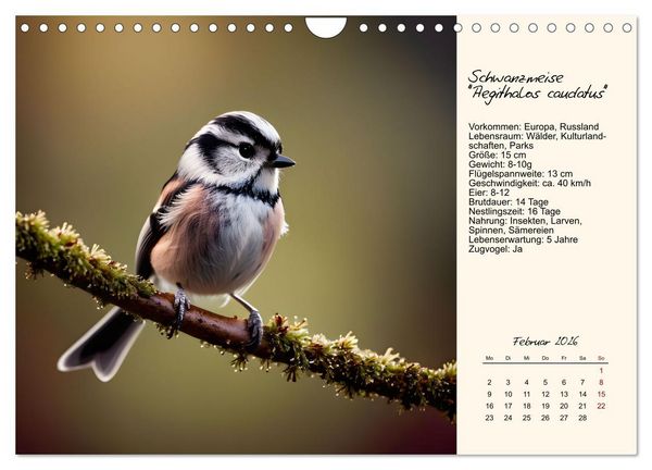 Produktbild: Meisen richtig erkennen (Wandkalender 2026 DIN A4 quer), CALVENDO Monatskalender