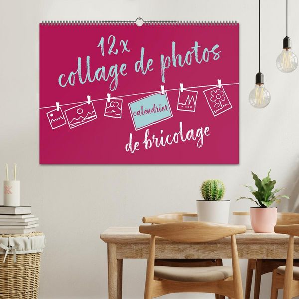 Produktbild: 12 x collage de photos - calendrier de bricolage (Calendrier mural 2026 DIN A2 vertical), CALVENDO calendrier mensuel