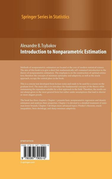 Produktbild: Introduction to Nonparametric Estimation