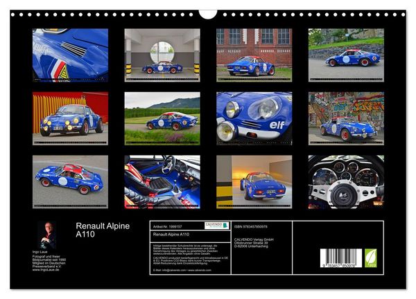 Produktbild: Renault Alpine A110 (Wandkalender 2026 DIN A3 quer), CALVENDO Monatskalender