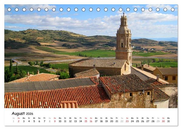 Produktbild: Camino Frances - Jakobsweg (Tischkalender 2026 DIN A5 quer), CALVENDO Monatskalender