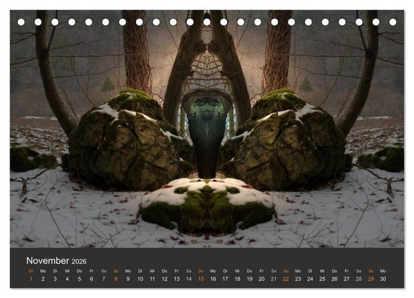 Produktbild: Spiegelwelten - Im Reich der Naturwesen (Tischkalender 2026 DIN A5 quer), CALVENDO Monatskalender