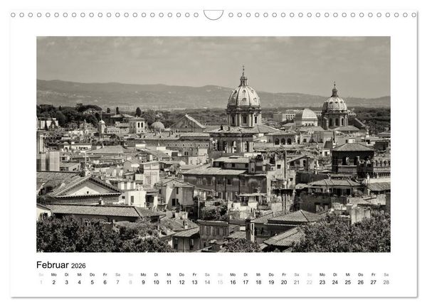 Produktbild: Rom in schwarz - weiss (Wandkalender 2026 DIN A3 quer), CALVENDO Monatskalender