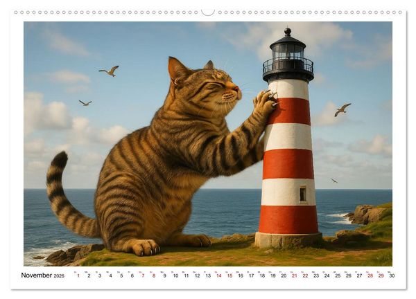 Produktbild: Katzen Weltherrschaft (hochwertiger Premium Wandkalender 2026 DIN A2 quer), Kunstdruck in Hochglanz